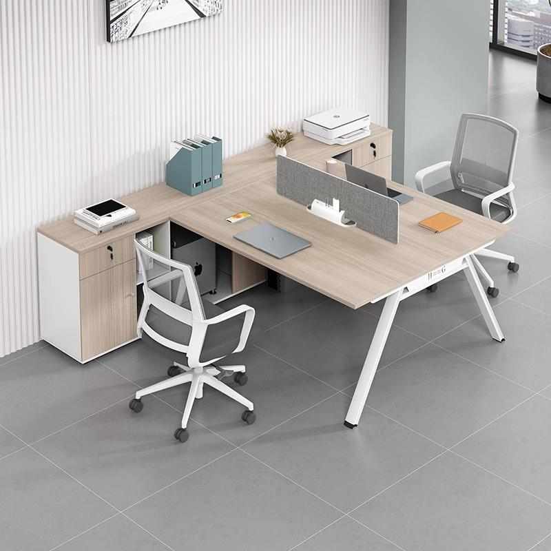 职员办公桌椅组合简约现代2/4四人位钢架办公桌面对面屏风财务桌