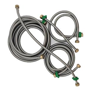 纯铜头钢丝软管马桶水箱热水器高压通用不锈钢304编织进水连接管