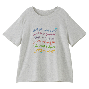 女大童彩字母短袖2025夏装新款青少年韩版休闲T恤学生透气棉T上衣