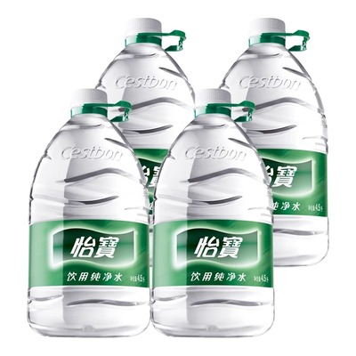 怡宝饮用纯净水4.5L*4桶装饮用水