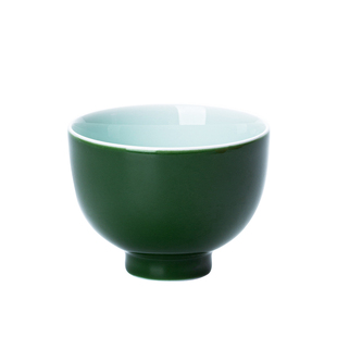 诚德轩颜色釉茶杯绿色茶盏景德镇品茗杯陶瓷主人杯单杯功夫茶具