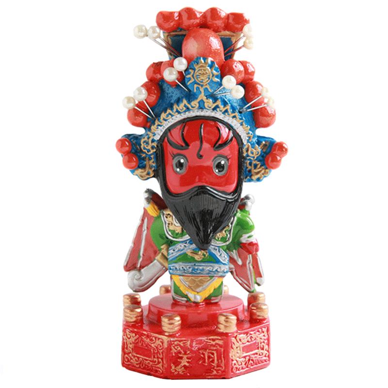 风雅堂京剧人物娃娃戏曲脸谱车载摆件人偶玩偶中国风北京礼物装饰