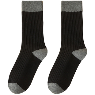 袜子女款中筒袜春秋款双针2025新款爆款纯棉袜加厚堆堆秋冬季长袜