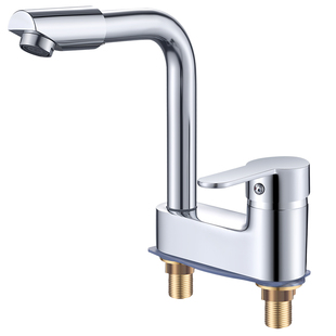 洗脸盆洗手盆水龙头冷热水两用卫生间浴室旋转面盆台盆池双孔三孔