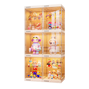 手办展示柜盲盒收纳适用乐高模型积木玩具透明家落地置物陈列架子