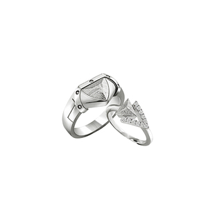 AWNL北欧M陨石星际穿越情侣戒指S925银时尚轻奢新年礼物送男女友