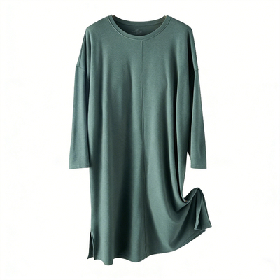 女睡裙新款莫代尔自发热磨毛长袖