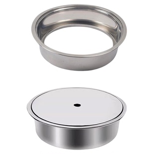 不锈钢火锅店锅圈电磁炉下沉式圆方形盖子嵌入火锅桌补洞盖商用圈