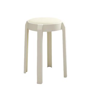 塑料凳子家用加厚可叠放圆凳轻奢高级感软包板凳客厅餐桌备用椅子