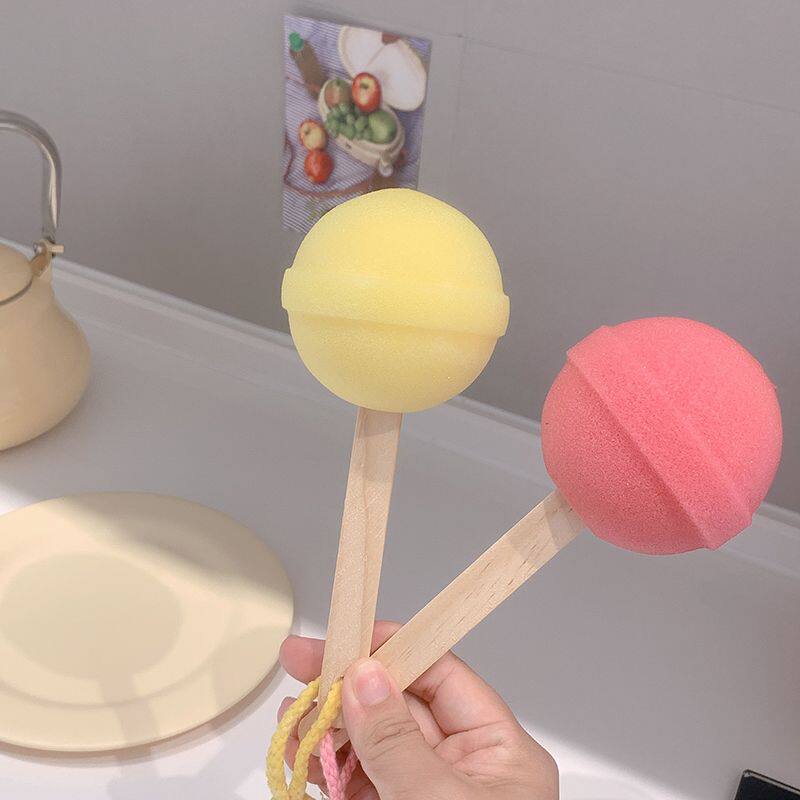 ins棒棒糖长柄杯刷海绵清洁球奶瓶水杯厨房清洗工具