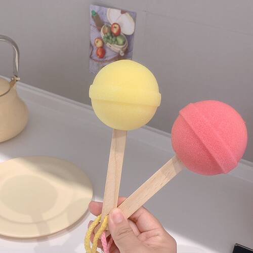ins风长柄杯刷海绵清洁球奶瓶水杯厨房多用清洗刷