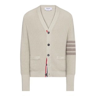 [12期免息][冬季新品]THOM BROWNE男士成衣染色四条纹针织开衫