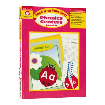英文原版 Take it to your seat Phonics centers Level A 核心技能训练系列 自然拼读A 幼儿园小中大班 英文版 进口英语原版书籍