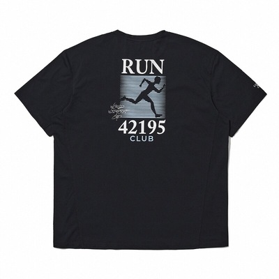 LUSHISI马拉松俱乐部主题美式T恤