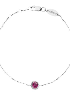 红绳女士金链钻石红宝石手链