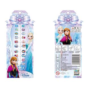 新款儿童指甲贴卡通爱莎艾莎公主指甲盖无毒无味女孩防咬美甲贴片