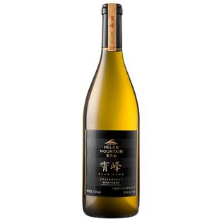 贺兰山霄峰干白葡萄酒750ml单支霞多丽红酒宁夏东麓产区国产正品
