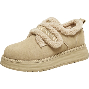 TATA他她小熊勃肯鞋冬毛毛鞋单鞋厚底加绒保暖棉鞋女奥莱CYY07DM5