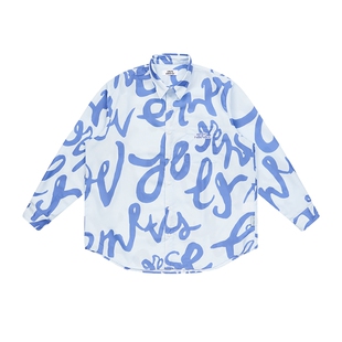 特惠6折起李维嘉 武艺 余佳运 EMPTY REFERENCE 手绘衬衫长袖衬衣