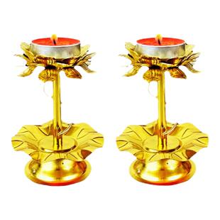 烛台合金供佛小烛台寺庙佛前供灯烛台架灯座佛堂家用蜡烛座灯架