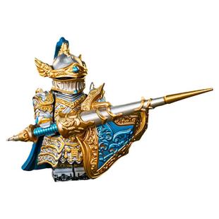 国潮玩具中古圆桌骑士兰斯洛特骑士积木中世纪亚瑟王马第三方人仔