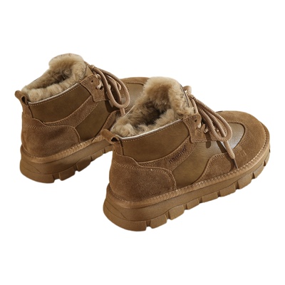 羊皮毛一体内里男士雪地靴