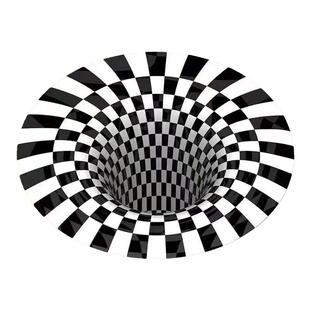 眩晕地毯3D错觉2022新款视觉地毯网红同款圆形地垫客厅茶几毯家用
