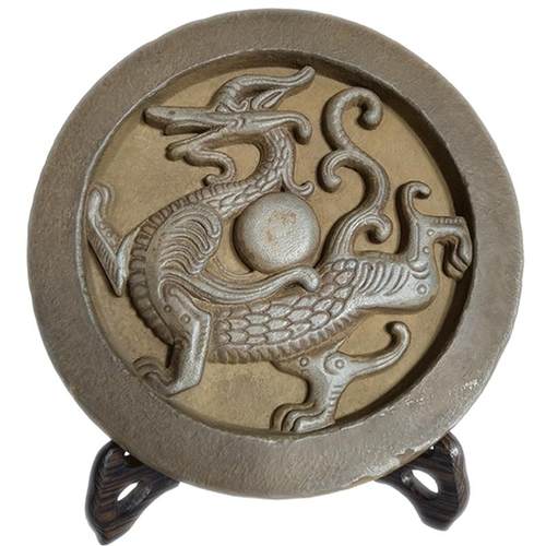 精品四神兽青龙白虎朱雀玄武陶瓷镇宅瓦当工艺品中式客厅装饰摆件_虎窝淘