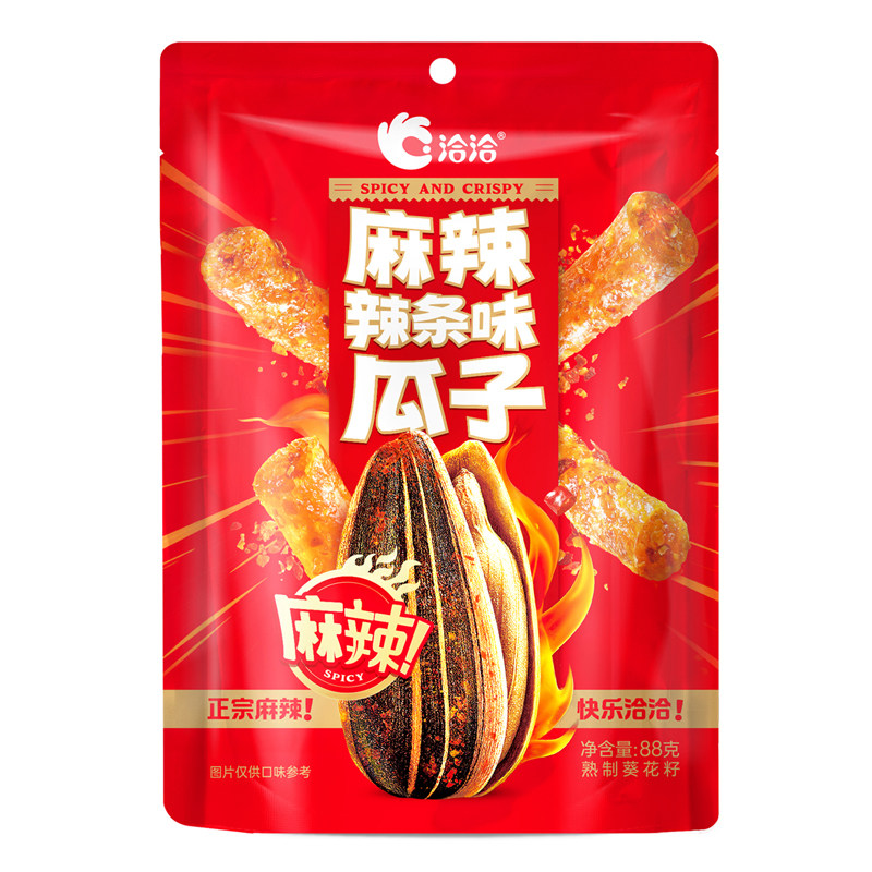洽洽麻辣辣条味瓜子88g*5袋香脆爽辣葵花子聚会休闲零食恰恰食品