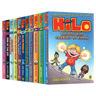 Hilo希罗系列11册套装英文原版小说 Hilo Book 11The Great Space Iguana儿童全彩漫画桥梁章节小说进口英语书籍Judd Winick 平装