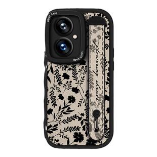 花纹适用手机壳vivo T2x高端Y33e腕带支架Y31s简约y73s网红Y72t防摔VIVOY74s时尚y53t女y10新款y78硅胶小羊皮