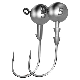 路亚铅头钩套装50枚加强防挂底软饵假饵曲柄路亚鱼钩翘嘴鲈鱼微物