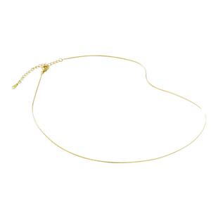 MOLLOTTO/魔乐桃项链轻奢S925银镀18k金锁骨链女款极细蛇骨链