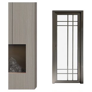 现货铝合金卫生间门双层钢化玻璃浴室厕所平开门洗手间定制套装门