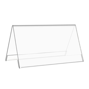 亚克力会议牌v型立牌学生姓名牌领导嘉宾评委考官名牌简约透明台卡展示牌韧性强耐摔耐用三角名牌可反复使用