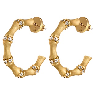 刘涛何泓姗明星同款ANGEL ISLAND天使岛 竹吟耳环女耳饰耳钉高级