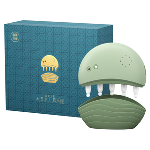 科爱元素玉石小月梳头部按摩仪器电动头皮经络生发梳红光按摩梳子