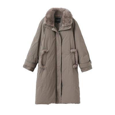 POPCHRIO可拆卸毛领宽松羽绒服