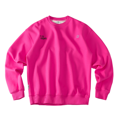 CoosRetro日系简约圆领百搭男骑行立体印花刺绣logo潮流宽松卫衣