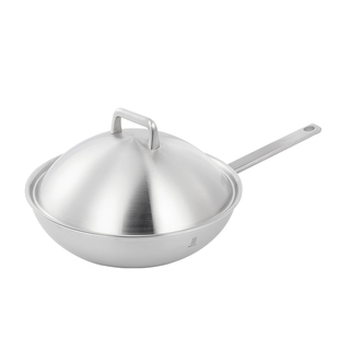 莱德斯316L食品级不锈钢锅加厚少油烟家用炒锅无涂层多功能灶通用