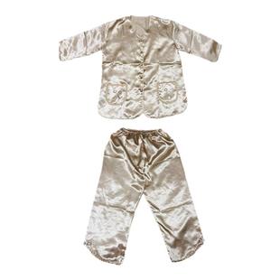 香港结婚用品上头睡衣香槟色V领新娘龙凤褂秀禾服打底衣喜庆套装