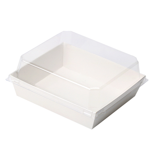 透明长正方形纸塑盒西点盒毛巾卷班戟泡芙三明治包装盒子雪媚娘盒
