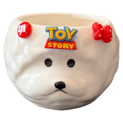 比熊小狗陶瓷耐高温大容量碗