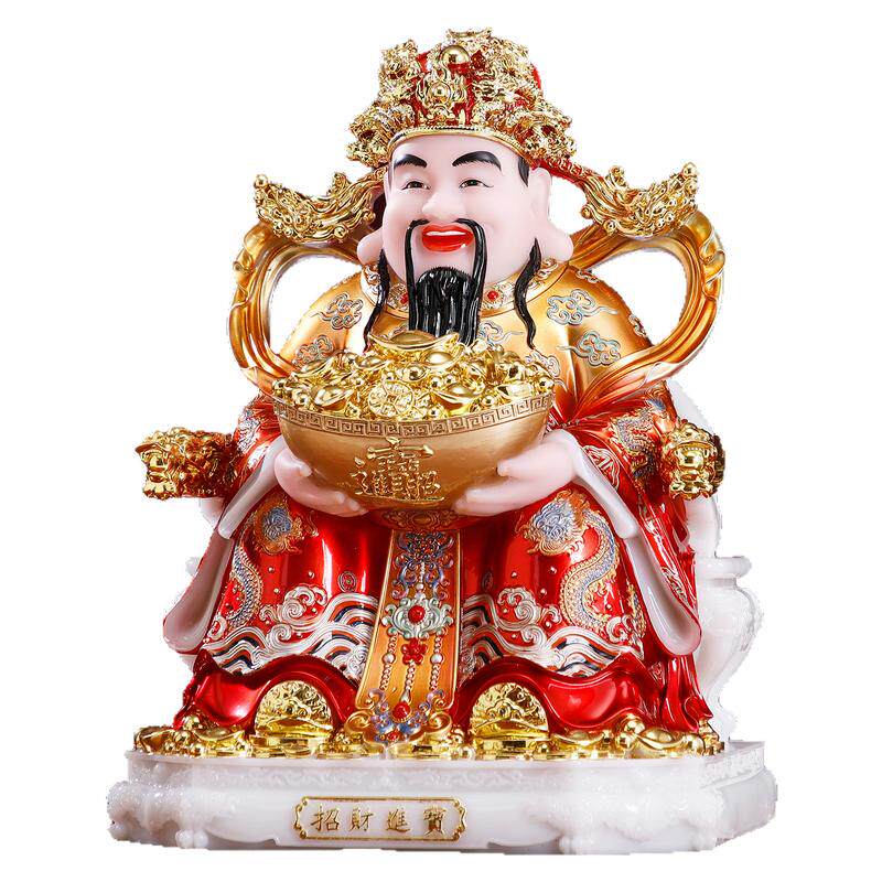 汉白玉财神爷佛像供奉招财摆件