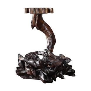 泰国实木复古红酒架摆件创意斜放酒架酒柜展示架子置物架杯架倒挂