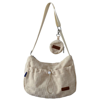 通勤包大容量简约华夫格