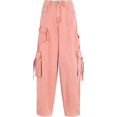 Adidas/阿迪达斯正品三叶草女士工装宽松经典休闲牛仔长裤KD4114