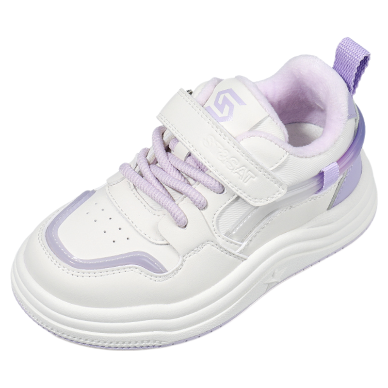 星期六童鞋儿童板鞋2025冬季新款加绒保暖中大童休闲小白鞋女童