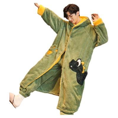 男士珊瑚绒加厚套装冬款睡衣