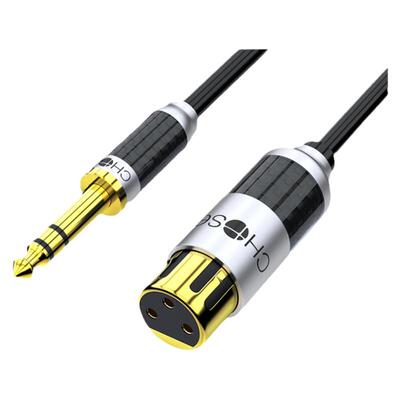 秋叶原6.5转卡侬母单晶铜音频线